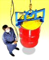 Below-hook drum lifters