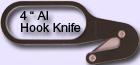 Hook Knife Metal--4 Aluminum, Single Replaceable Blade