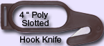 Hook Knife Poly Slotted--4.25 Polycarbonate, Single Blade Disposable