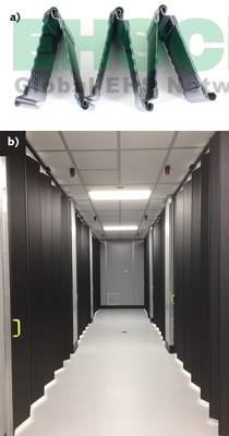 A laser co<em></em>ntainment curtain co<em></em>ntains high-intensity laser radiation at a laser production and testing facility