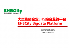 大型集團(tuán)企業(yè)EHS綜合監(jiān)管平臺(tái) EHSCity Bigdata Platform