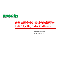 大型集團(tuán)企業(yè)EHS綜合監(jiān)管平臺 EHSCity Bigdata Platform